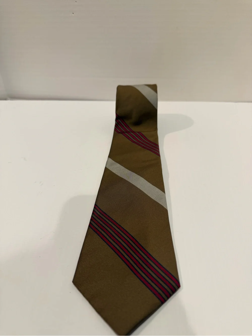 Vintage Pierre Cardin Tie - Brown Striped Pattern - 3 1/2